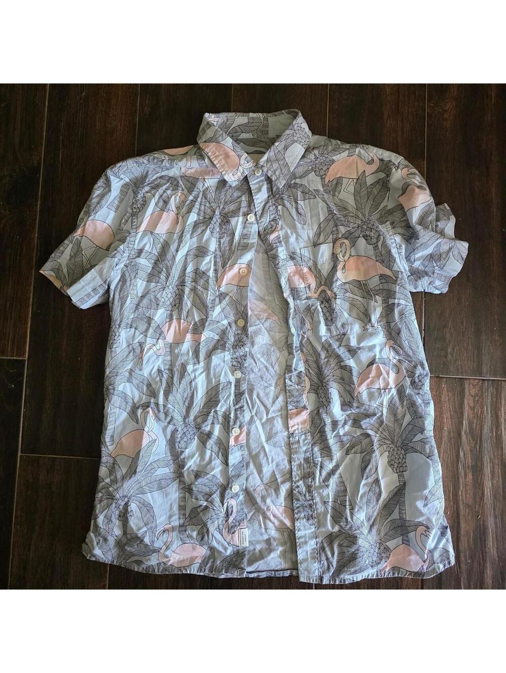 American Eagle Men's Multi and Blue Shirt